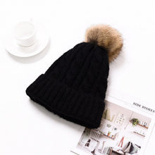 Load image into Gallery viewer, Fur Knitted Hat