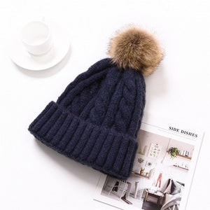 Fur Knitted Hat