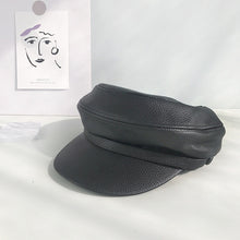 Load image into Gallery viewer, Leather Flat Hat